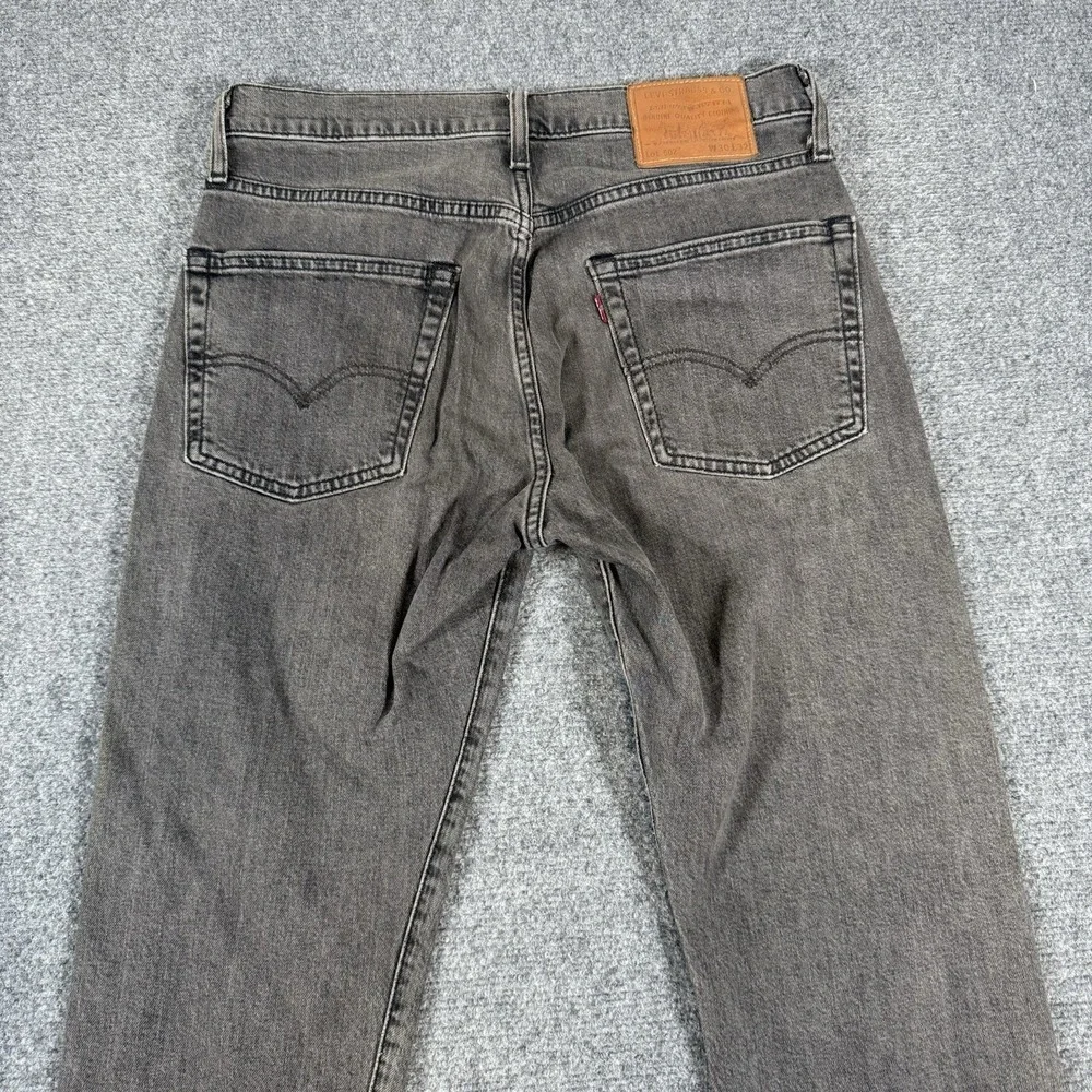 Levi's Jeans Mens 30x32 (Fits 28x31) Gray 502 Regular Taper Premium‎ Stretch